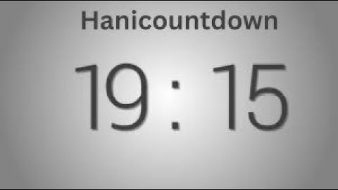 19 Minutes 15 seconds countdown Timer   Beep at the end   Simple Timer nineteen min fiftten sec