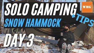 Day 3 Solo Camping Snowstorm Hammock Shelter and Gear Tips 2021 by What's My Gear 2,842 views 3 years ago 10 minutes, 35 seconds