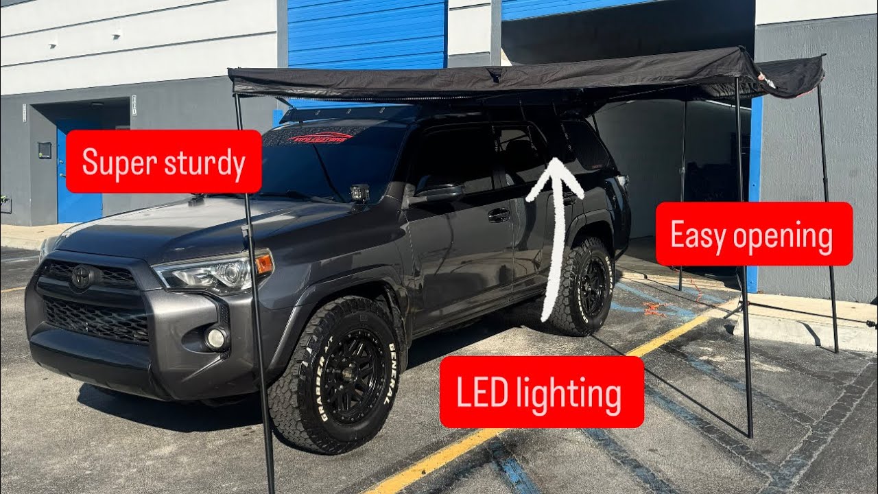 Установка бокового тента Openroad4wd 180 на наш Toyota 4Runner.