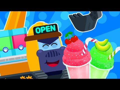 포클레인의 알록달록 슬러시 주세요! | 시원달콤 슬러시 | 중장비 동요 | 어린이 인기동요 ★ 티디키즈