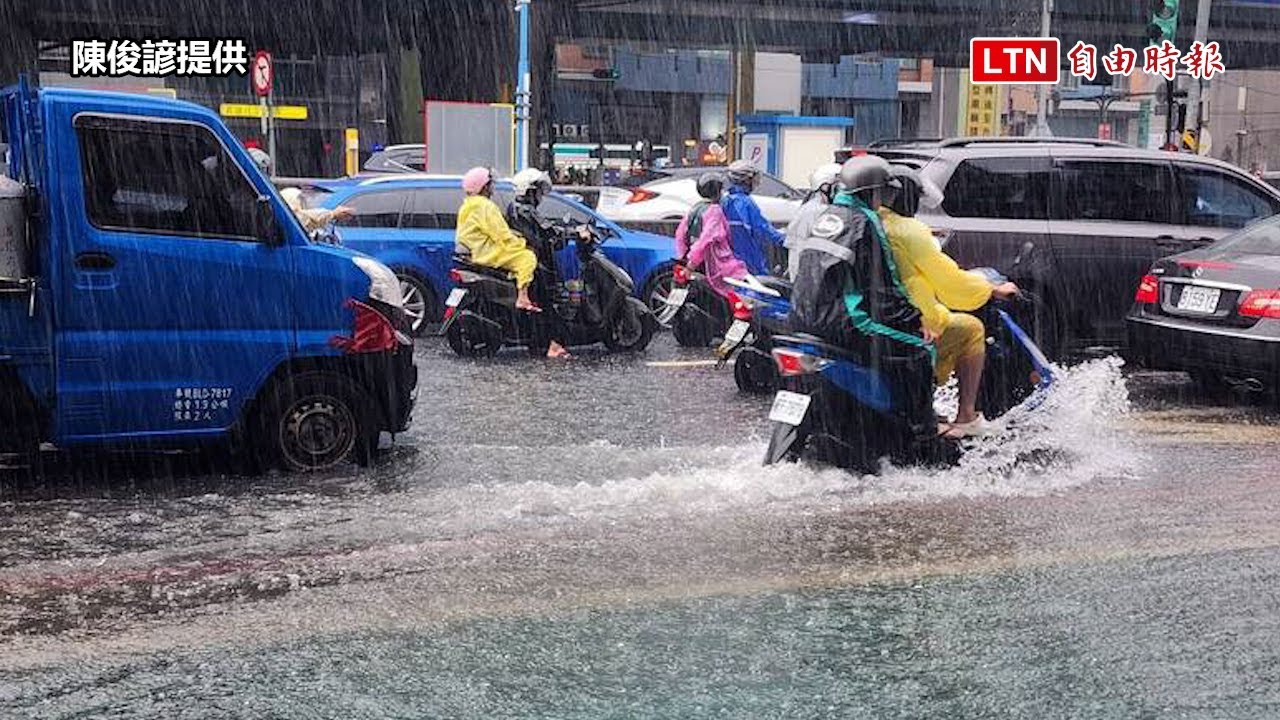 午後大雷雨 新北板橋民生路淹水9公分