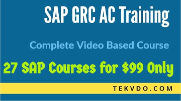 SAP GRC Training - Complete SAP GRC 10.1 Video Based Course