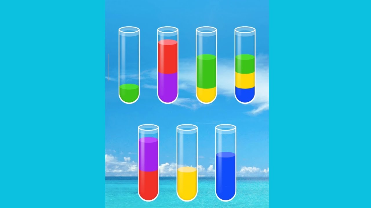 Water Color Sort Game | Relaxing Puzzle Gameplay | Color Sorting Game