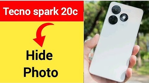 Tecno Spark 20c me photo hide kaise kare, how to hide photo