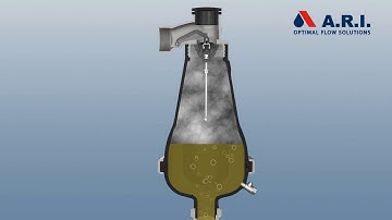 Animation: A.R.I. D-26 & D-26NS Combination Air Valve for Wastewater in operation
