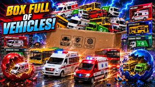 Box Full of Ambulances & Buses | Garbage Truck Toy Collection & Unboxing Adventure