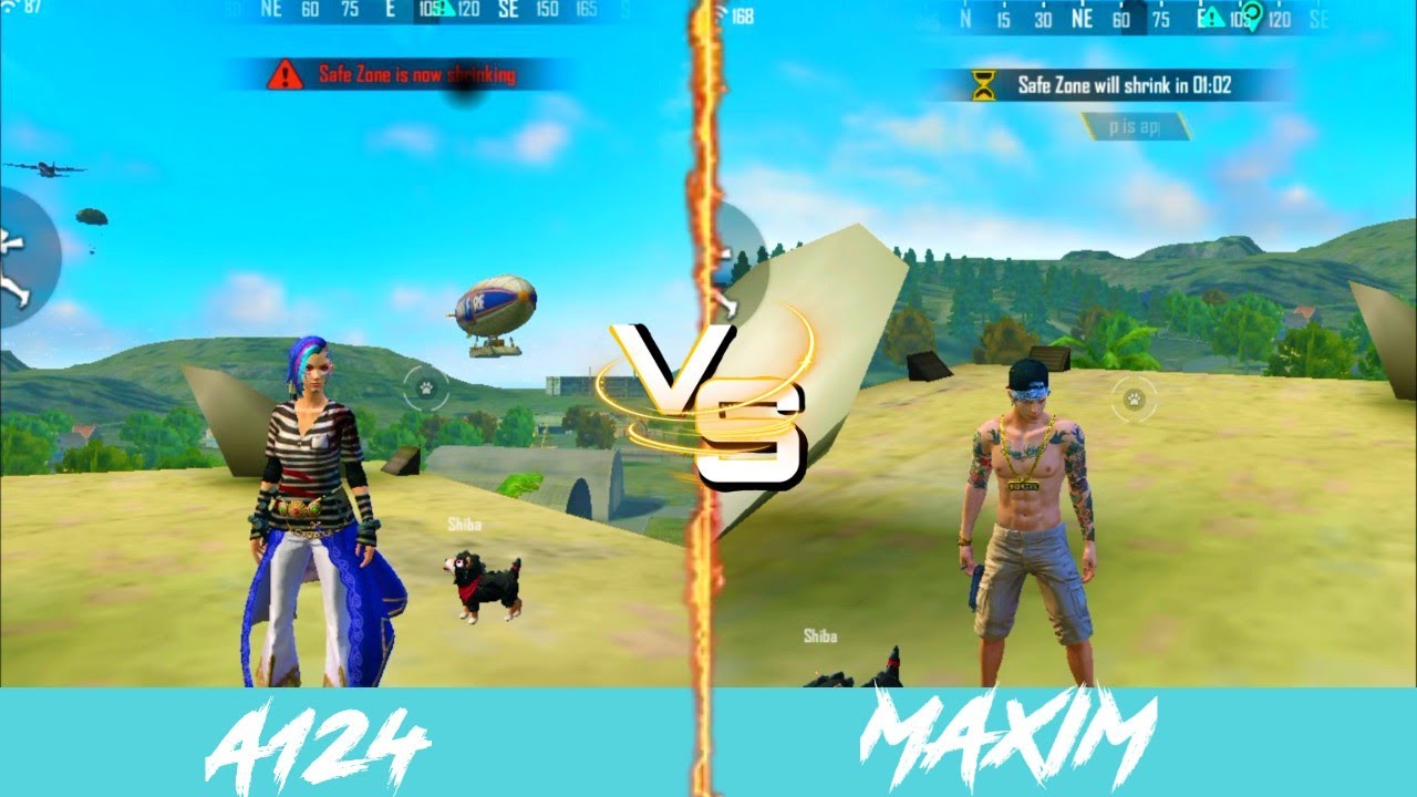 FREE FIRE MAXIM VS A124 HP TEST 🤔