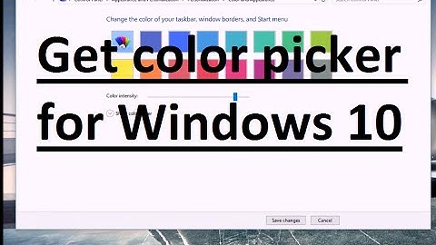 How to create custom accent color in Windows 10
