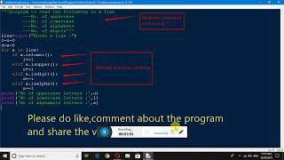 python program to check no of alphabets ,digits,upper case,lower case.........