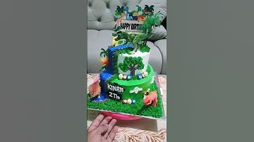 Thumbnail of kue ulang tahun dinosaurus #kueulangtahun #kuekarakter #kuedinosaurus