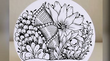 🌿Zentangle Garden🌿 Drawing Guide || Step by Step Tutorial