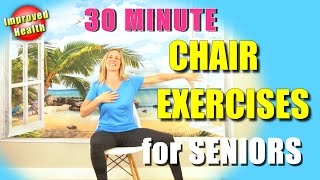 AT HOME Chair Exercises for SENIORS or BEGINNERS \/ 30 minutes (no equipment needed)