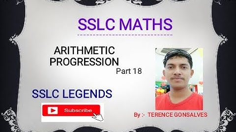 Class 10 || ARITHMETIC PROGRESSION Part 18 by SSLC LEGENDS.