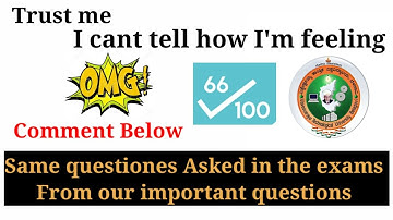66/100 marks today asked in the exam from only 18 questions (what I had told)