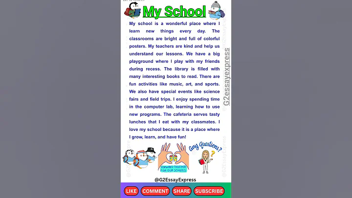Paragraph on my school || short essay on my school in english || my school par essay in english