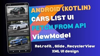 Kotlin Car Dealer App 🚗 | Retrofit + Glide + RecyclerView + ViewModel + XML