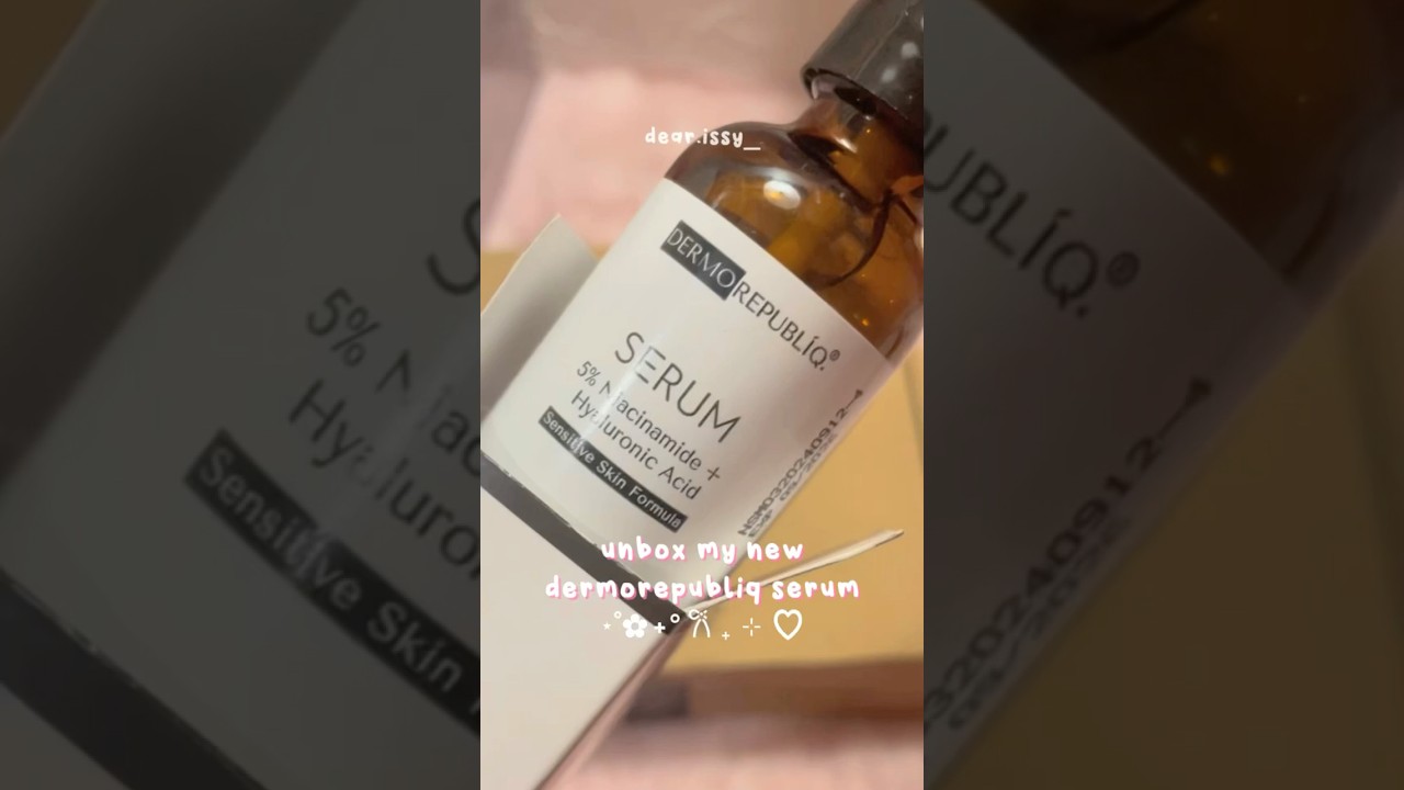 unbox my new ​⁠Dermorepubliq serum with 5% niacin-amide and hyaluronic acid ✨ 
