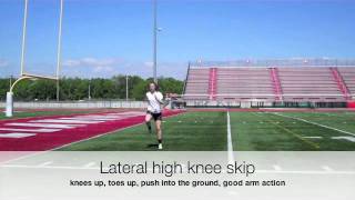 Lateral high knee skip
