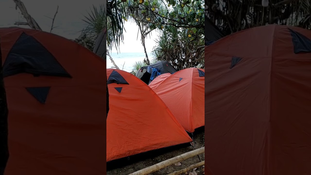 Camping Pantai Watu Kodok Gunung Kidul Yogyakarta - Suasana Kemah di Tepi Pantai Selatan