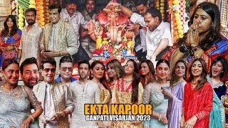 UNCUT - Ekta Kapoor Ganpati Visarjan | Shilpa, Shabbir, Krystal, Anita, Ankita, Sakshi & More Celebs