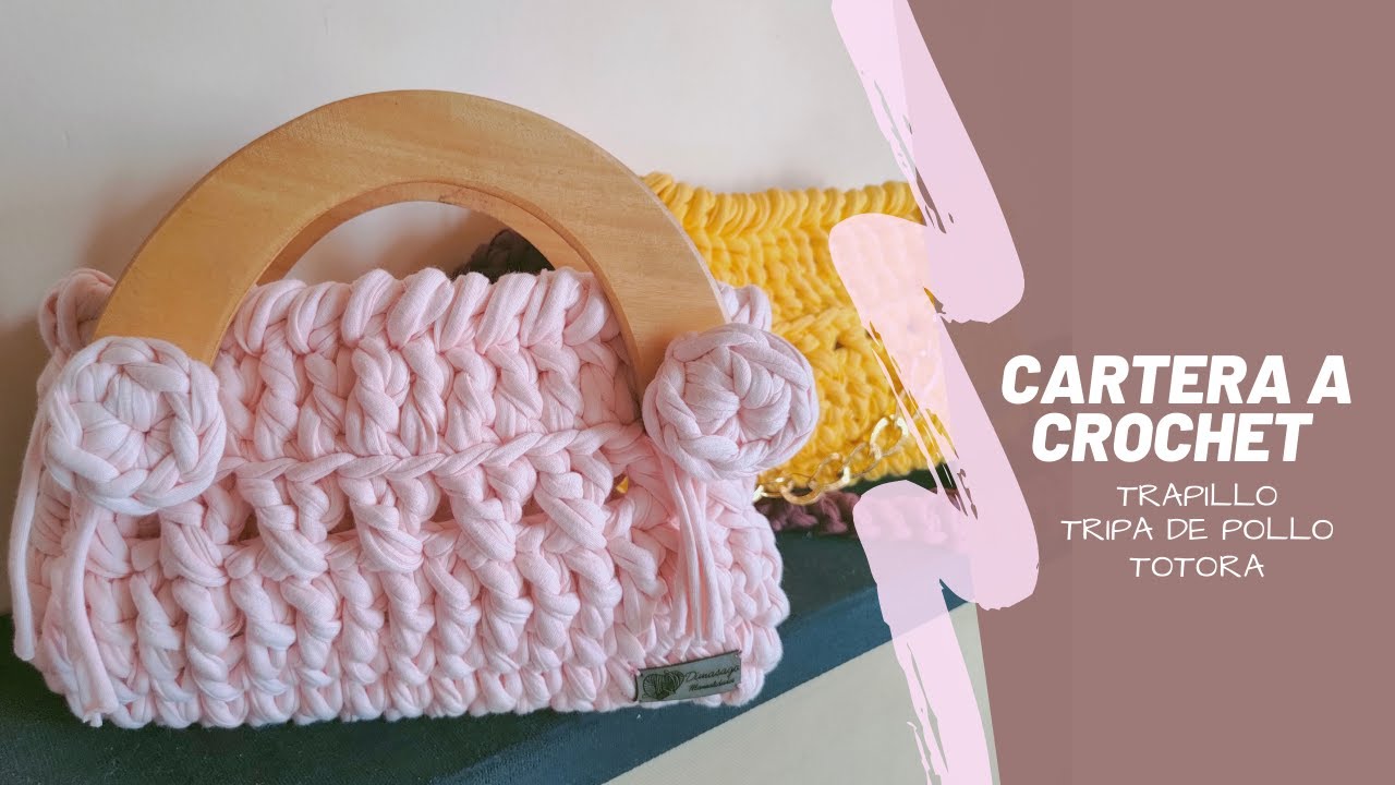 Tutorial asas para bolso tejido a crochet - Crochet handle for bag💜Mayelin  Ros -…