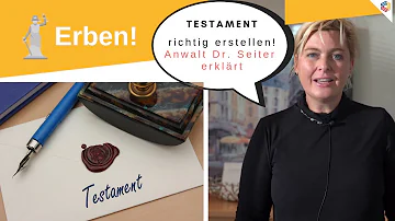 Was muss ich bei einem handgeschriebenen Testament beachten?