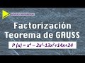 TEOREMA de GAUSS - Factorización de POLINOMIOS