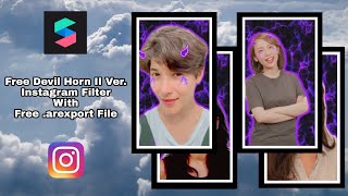 Free Instagram Filter |Devil Horn II Ver. Effect | Spark Ar Tutorial |Free .Arexport File #ravieditz screenshot 3