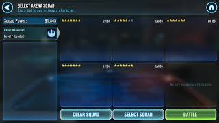 Swgoh Cls lead with NON-ZETA Han on Auto!