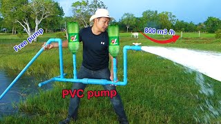 : Free electricity | I turn PVC pipe into a water pump at home free no need electricity power | #pvc