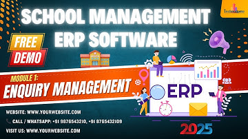 School Management ERP Software Explained | Enquiry Management Module | Free Demo by Technodome 2025