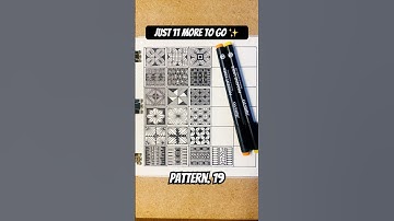 Easy Zentangle Patterns | One Pattern A Day | Part 19 | Draw with Me #zentangleart #pattern #shorts