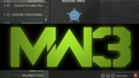 MW3 - Perks, Guns, Proficiencies, Killstreaks, Pointstreaks and Classes (Multiplayer Menu)