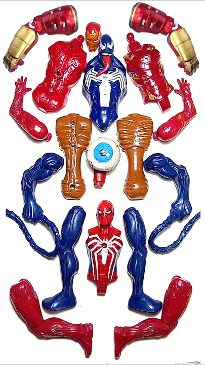 Avengers Superheroes Action Figures, Spider-Man, Venom, Sirenhead, Ironman. #shorts