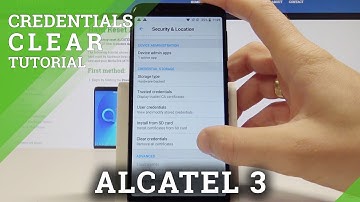 How to Clear Credentials in ALCATEL 3 - Remove All Certificates / Security Settings