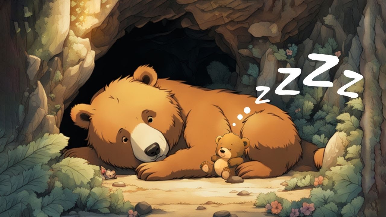 Calming Rainy Night Bear Bedtime Lullabies for Kids & Babies to Sleep ...