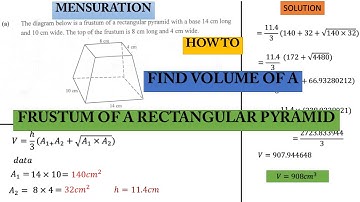 Volume of a Frustum of a Pyramid from a Rectangular base