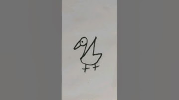 easy duck drawing with 76