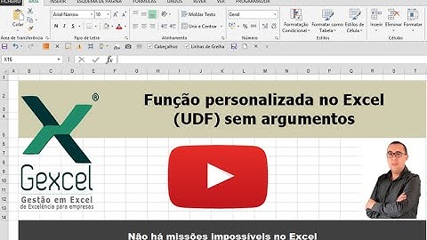 Função personalizada (UDF) sem argumentos
