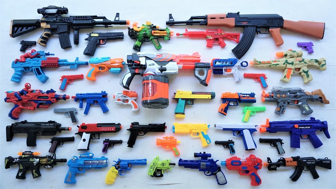 Collecting AK47 MACHINE GUN NERF VORTEX PYRAGON MILITARY GUN Black Sniper Gun Police Pistol