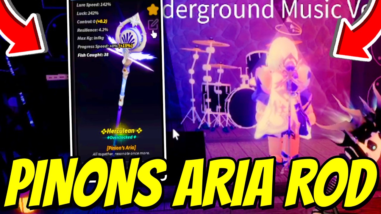 How To GET PINON'S ARIA ROD SHOWCASE In Fisch! Roblox