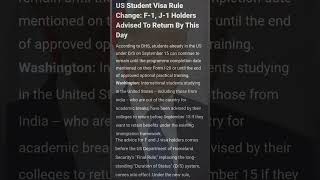 US student visa rule change #shorts #usa #visa #us