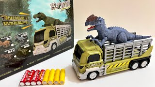 Unboxing Dinosaur Planet Transporter,RC Drift Car, Red Fire Crane Truck, EV Attack Helicopter