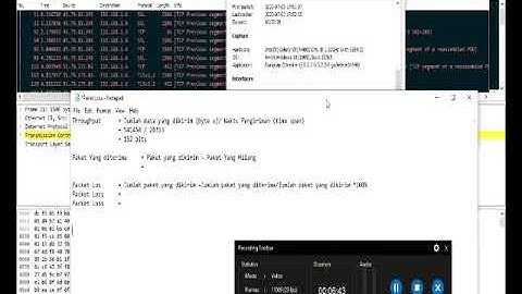 Cara menghitung throughput dan packet loss dengan wireshark
