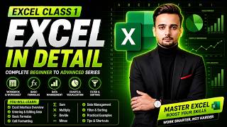 Excel Class 1 in Urdu/Hindi | Complete Beginner Guide | Excel Basics Step by Step #excel #feed