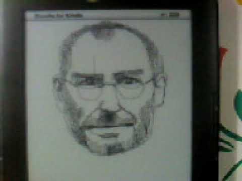 Draw Steve Jobs on Kindle keyboard with Doodle app - YouTube