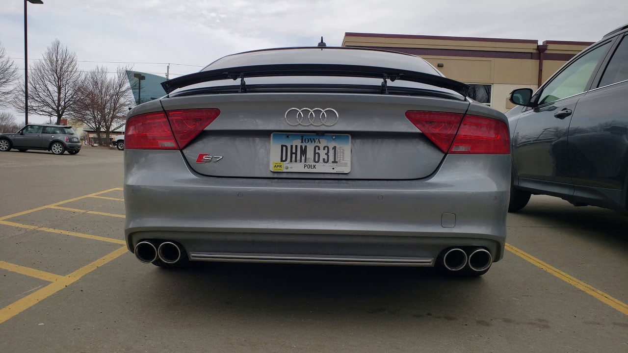 Audi S7 Exhaust Rev - YouTube