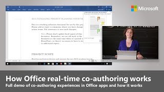 Office 2016 real-time co-authoring. How-it-works demo screenshot 2