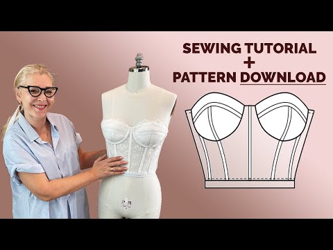 Bustier With Boning and Cups  Sewing Tutorial + Pattern Download 