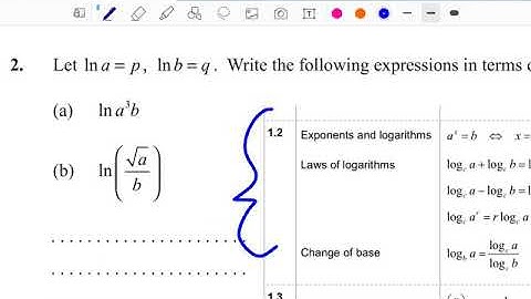2006 November IB Math Paper 1 SL Q2 Logs